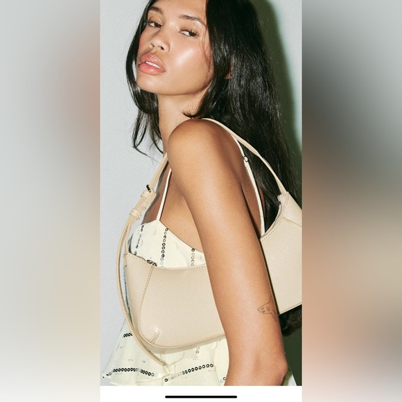 nwt sold out zara elongated Shoulder Bag vanilla yellow - Picture 10 of 12